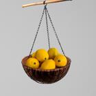 Fruta Limão Artificial 4 Unidades Para Arranjos De Mesa Com A