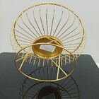 Fruteira 13x25x25cm Metal Dourado Com Pé