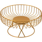 Fruteira 13x25x25cm Metal Dourado Com Pé