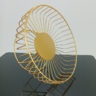 Fruteira 13x25x25cm Metal Dourado Com Pé