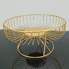 Fruteira 13x25x25cm Metal Dourado Com Pé