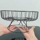 Fruteira 13x25x25cm Metal Preto Com Pé