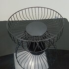 Fruteira 13x25x25cm Metal Preto Com Pé