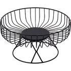 Fruteira 13x25x25cm Metal Preto Com Pé