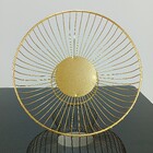 Fruteira 15x26x26cm Metal Dourado Com Pé