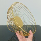 Fruteira 15x26x26cm Metal Dourado Com Pé