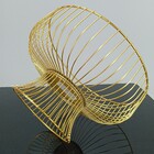 Fruteira 15x26x26cm Metal Dourado Com Pé