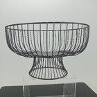 Fruteira 15x26x26cm Metal Preto Com Pé