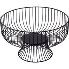 Fruteira 15x26x26cm Metal Preto Com Pé