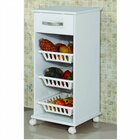 Fruteira 1 Gaveta 3 Cestos Arte Móveis Branco Branco