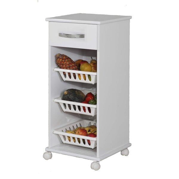 Fruteira 1 Gaveta 3 Cestos Arte Móveis Branco Branco