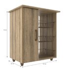 Fruteira 1 Porta 3 Cestas Móveis Sul Amêndoa