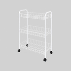 Fruteira 3 Andares Branco C/rodas Mor