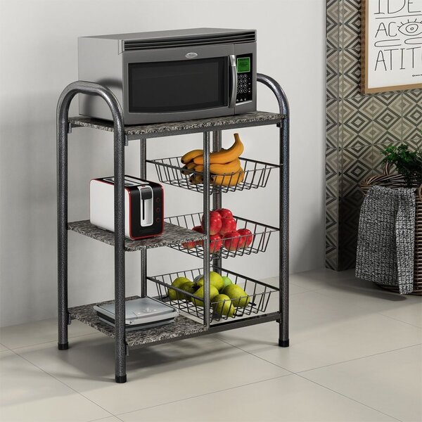 Fruteira 3 Cestas 3 Prateleiras Com Apoio De Microondas Flex