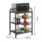 Fruteira 3 Cestas 3 Prateleiras Com Apoio De Microondas Flex