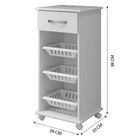 Fruteira 3 Cestos 1 Gaveta Curitiba Arte Móveis Branco Branco