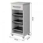 Fruteira 3 Cestos 1 Gaveta Curitiba Arte Móveis Preto-branco