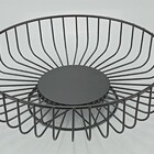 Fruteira 8x25x25cm Metal Preto Com Pé