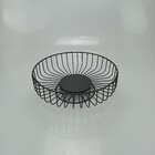 Fruteira 8x25x25cm Metal Preto Com Pé