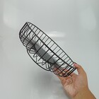 Fruteira 8x25x25cm Metal Preto Com Pé