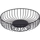 Fruteira 8x25x25cm Metal Preto Com Pé