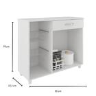 Fruteira Armário Balcão Multiuso Cozinha Amanda Branco Fiorel