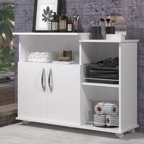 Fruteira Armário Branco Branco Base Micro-ondas