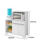 Fruteira Balcão Forno Microondas 2 Portas Branca Líbia