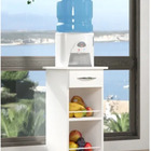 Fruteira Branca Suporte Galão De Agua Bebedouro C/ 1 Gaveta