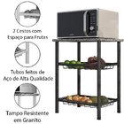 Fruteira C/ Tampo Granito 2 Cestos Aço Carbono Carol Cromo Pr