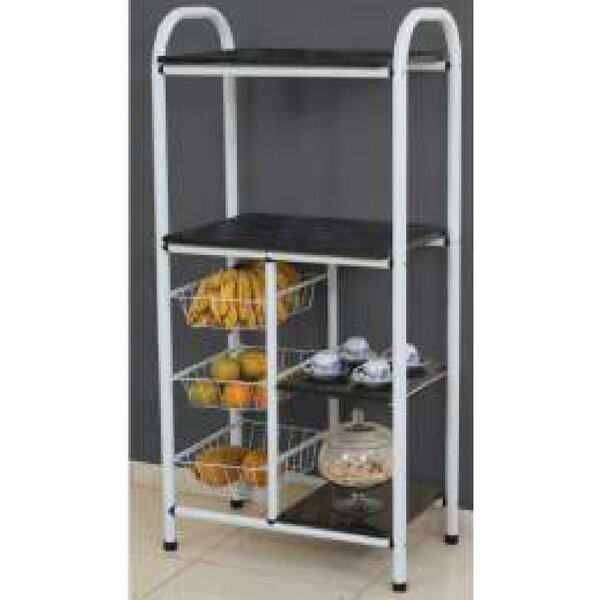 Fruteira Camila Dupla 3 Cestas 4 Prateleiras De Ardósia India