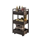 Fruteira Carrinho C/ Rodízio Base Industrial Preta - Vallisa