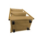 Fruteira Carrinho C/ Rodízio Freijó Estilo Industrial Dourada