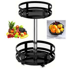 Fruteira Cesto Organizador 2 Andares Giratorio Prateleira Por
