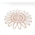 Fruteira Cesto Rose Gold Dobravel De Mesa Aramado Retratil 8