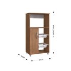 Fruteira Com Nicho Para Forno 1 Porta 2 Cestos Kely Freijó