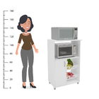 Fruteira Confins 1 Porta 2 Cestos Benfácil - Branco