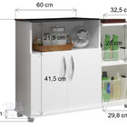 Fruteira Cozinha Armário P/ Microondas 2 Portas Preto