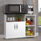 Fruteira Cozinha Balcão 2 Portas Suporte Bebedouro Rodinhas