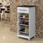 Fruteira Curitiba 3 Cestos Arte Móveis    Branco-preto, Preto