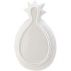 Fruteira De Ceramica Pineapple Adorno Abacaxi Rosa E Verde