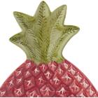 Fruteira De Ceramica Pineapple Adorno Abacaxi Rosa E Verde