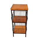 Fruteira De Chão 2 Andares Em Ferro E Madeira  Estilo Artesan