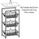 Fruteira De Chão 3 Cestos 75 Cm Li035
