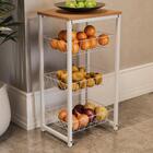 Fruteira De Chão 3 Cestos 75 Cm Li035