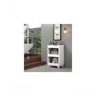 Fruteira De Chão Balconete Branco C/ 4 Rodinhas Multiuso