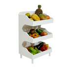 Fruteira De Chão Com Pé Porta Legumes Para Cozinha Em Madeira