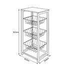Fruteira De Chão Cozinha Desmontada Aço Cobre Cesto Branco Ta