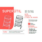 Fruteira De Chão Em Aço Resistente Com Rodinhas Multiuso Carr