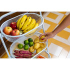 Fruteira De Chão Em Aço Resistente Com Rodinhas Multiuso Carr